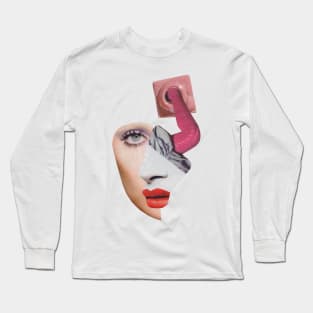 Portrait of a girl in pink Long Sleeve T-Shirt